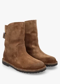Fashion BIRKENSTOCK Uppsala Shearling Dark Tea Suede Ankle Boots