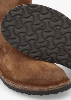 Fashion BIRKENSTOCK Uppsala Shearling Dark Tea Suede Ankle Boots