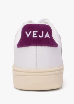 Hot VEJA V-12 Leather Extra White Parma Magenta Trainers