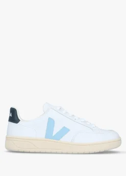 Best VEJA V-12 Leather Extra White Steel Nautico Trainers