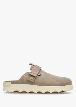Fashion SOREL Viibe Omega Taupe Honey White Suede Clogs
