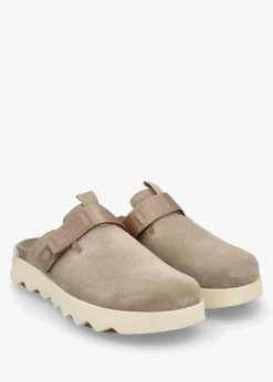Fashion SOREL Viibe Omega Taupe Honey White Suede Clogs