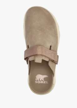 Fashion SOREL Viibe Omega Taupe Honey White Suede Clogs