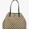 Outlet GUESS Vikky II Natural Black Beachy Tote Bag