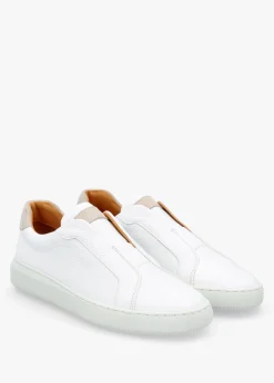Online DANIEL Viola White Leather Low Profile Trainers