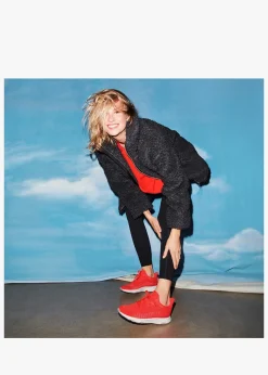 Best FITFLOP Vitamin FFX Knit Neon Orange Red Trainers