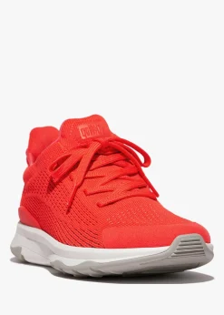 Best FITFLOP Vitamin FFX Knit Neon Orange Red Trainers