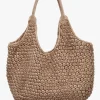 New DANIEL Vobo Slouchy Woven Beige Leather Hobo Bag