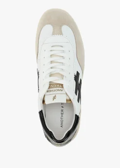 New ANOTHER TREND White Leather & Suede Trainers