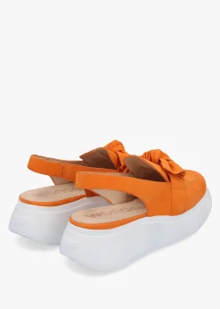 Outlet WONDERS Winger Apricot Suede Knotted Sling Back Moccasins