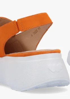 Outlet WONDERS Winger Apricot Suede Knotted Sling Back Moccasins