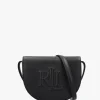Outlet LAUREN RALPH LAUREN Witley Medium Black Leather Cross-Body Bag