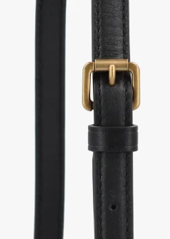 Outlet LAUREN RALPH LAUREN Witley Medium Black Leather Cross-Body Bag