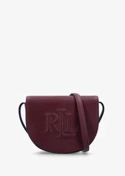 Online LAUREN RALPH LAUREN Witley Medium Red Leather Cross-Body Bag