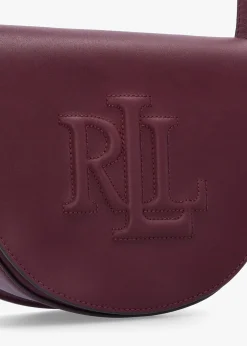 Online LAUREN RALPH LAUREN Witley Medium Red Leather Cross-Body Bag