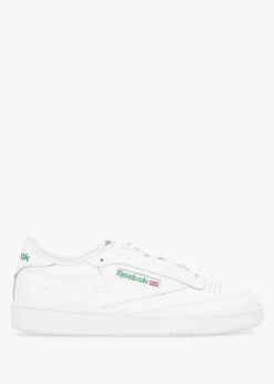 New REEBOK Women's Club C 85 Cloud White Gold Metallic Leather Tennis Trainers