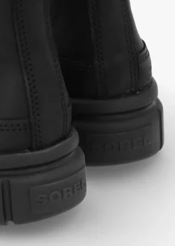 Online SOREL Women’s Explorer STRT™ Black Black Leather Chelsea Boots