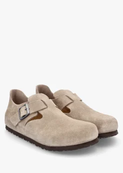 Fashion BIRKENSTOCK Women’s London Taupe Suede Clog Shoes