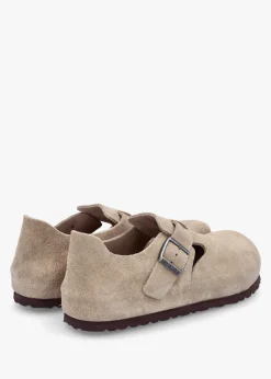 Fashion BIRKENSTOCK Women’s London Taupe Suede Clog Shoes
