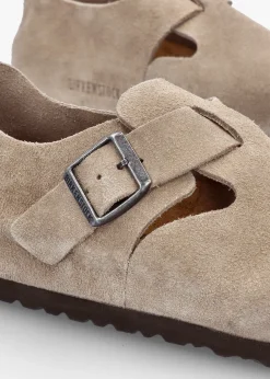 Fashion BIRKENSTOCK Women’s London Taupe Suede Clog Shoes