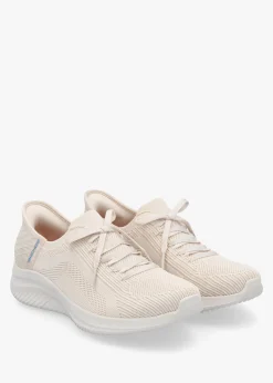 Clearance SKECHERS Women’s Slip Ins Ultra Flex 3.0 Brilliant Natural Trainers