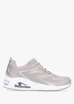 Clearance SKECHERS Women’s Tres-Air Uno Glit-Airy Taupe Trainers