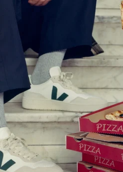 Clearance VEJA Women's V-90 O.T Leather Extra White Cyprus Trainers