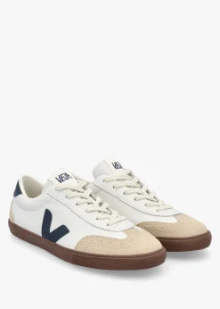 New VEJA Women's Volley O.T Leather White Nautico Bark Trainers