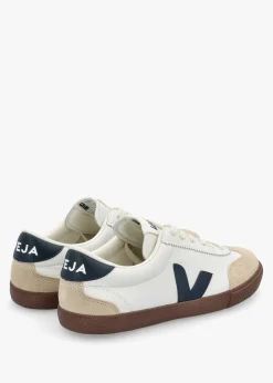 New VEJA Women's Volley O.T Leather White Nautico Bark Trainers
