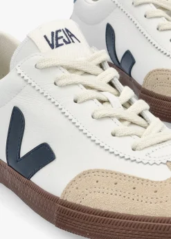 New VEJA Women's Volley O.T Leather White Nautico Bark Trainers