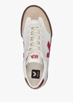 Discount VEJA Women's Volley O.T Leather White Pekin Bark Trainers