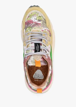 Outlet FLOWER MOUNTAIN Women's Yamano 3 Salmon Multi Suede & Fabric Trainers
