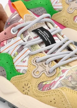 Outlet FLOWER MOUNTAIN Women's Yamano 3 Salmon Multi Suede & Fabric Trainers