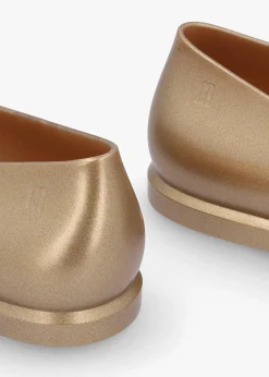 Online MARC JACOBS x Melissa Ruby Gold Beige Ballet Pumps