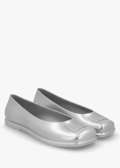 New MARC JACOBS x Melissa Ruby Silver Grey Ballet Pumps