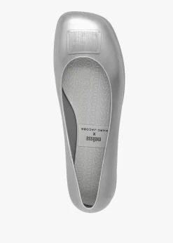 New MARC JACOBS x Melissa Ruby Silver Grey Ballet Pumps