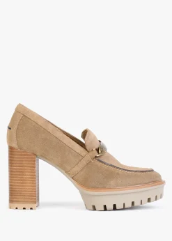 Discount PEDRO MIRALLES Zest Tan Suede Platform Court Shoes