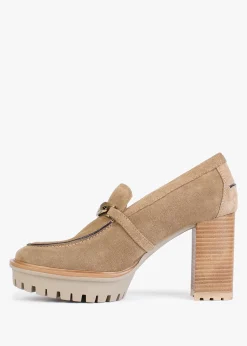 Discount PEDRO MIRALLES Zest Tan Suede Platform Court Shoes