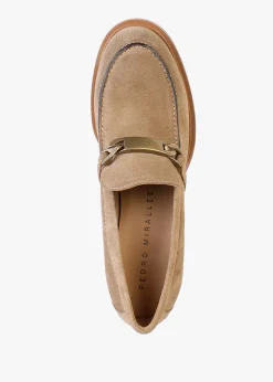 Discount PEDRO MIRALLES Zest Tan Suede Platform Court Shoes